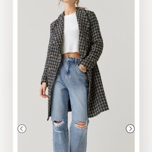 Francesca's Kristen Long Tweed Coat